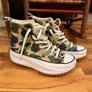Converse Run Star Hike High Archive Camo sneakers Candied Ginger/Piquant Green 7